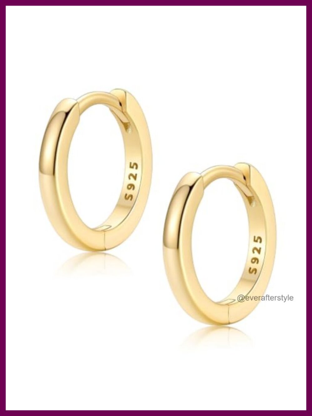 FaithHeart 925 Sterling Silver Small Huggie Hoop Earrings Women's Jewelry